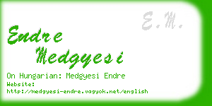 endre medgyesi business card